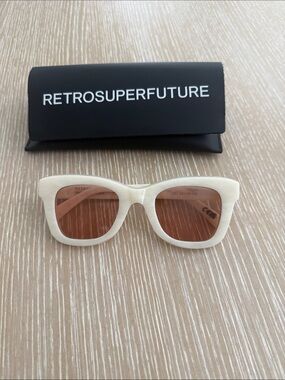 Retrosuperfuture Altura Roccia Sunglasses White Cream UNISEX Handmade Italy